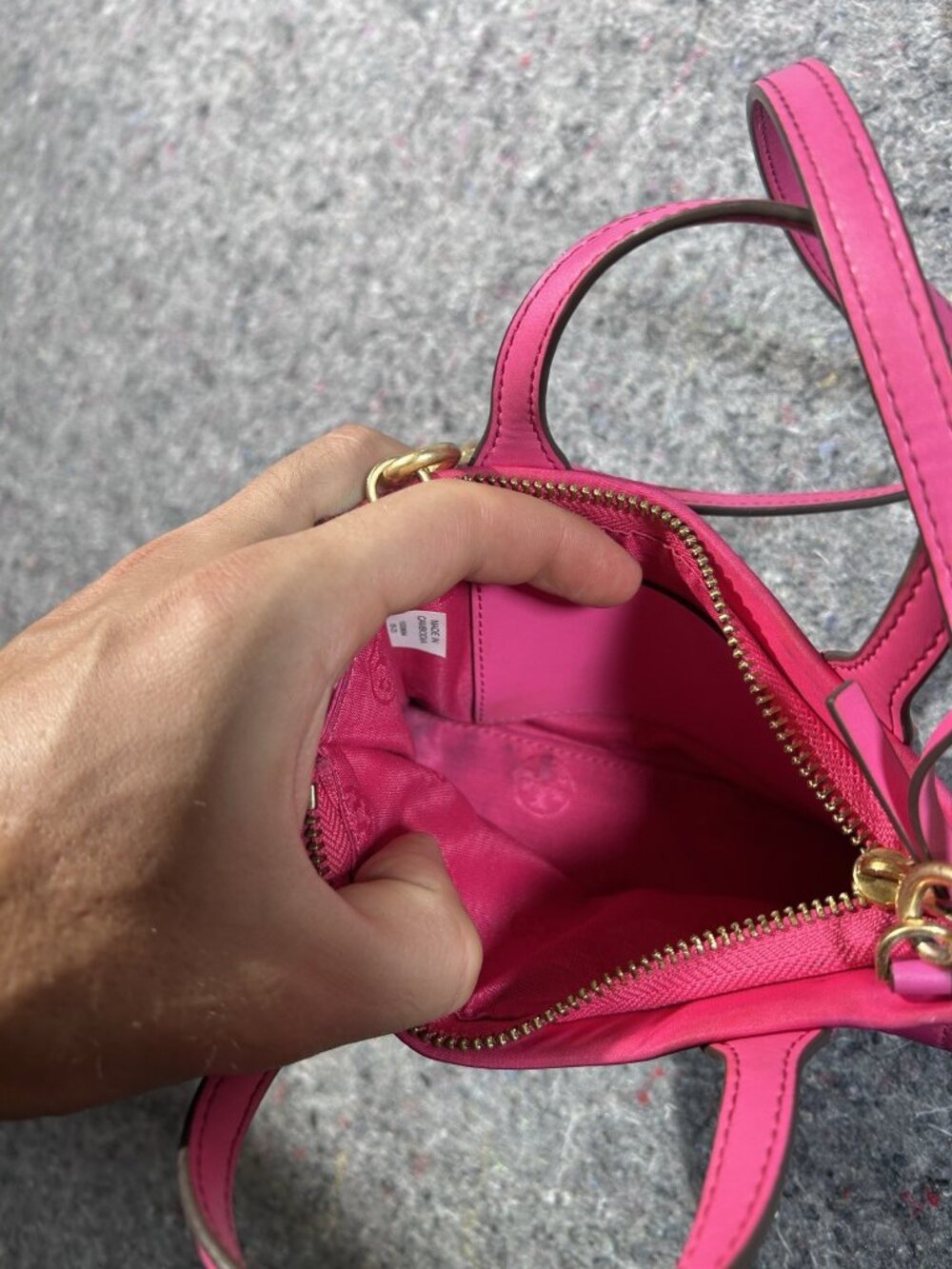 Tory Burch Pink Small Satchel Top Handle Bag with Detachable Strap Gold Hardware - Picture 11 of 15